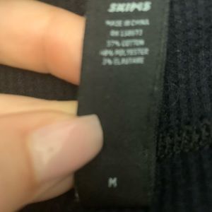 Skims cropped ribbed hoodie